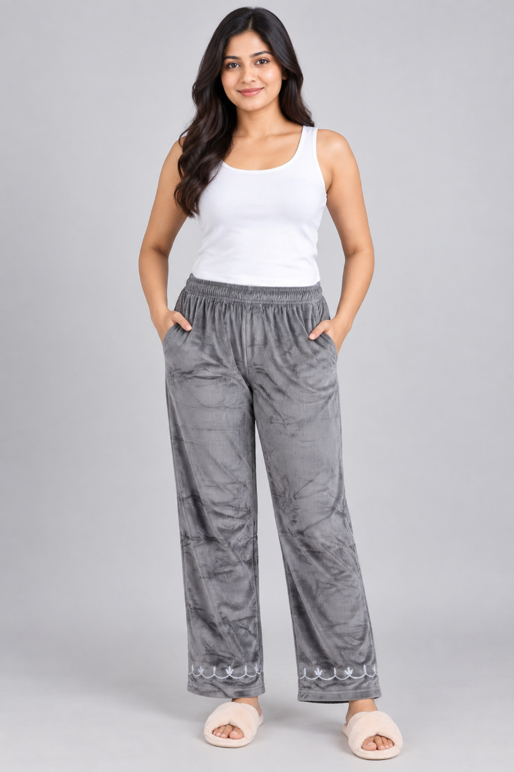 Women’s Jacquard Super Soft Lining Embroidered Pajama