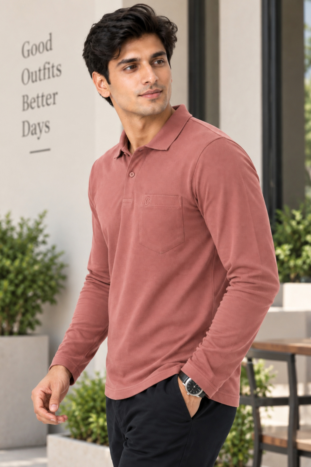 Men's Matty Polo T-Shirt For Men with Pocket | Regular Fit | Full Sleeve Casual T-Shirt For Men