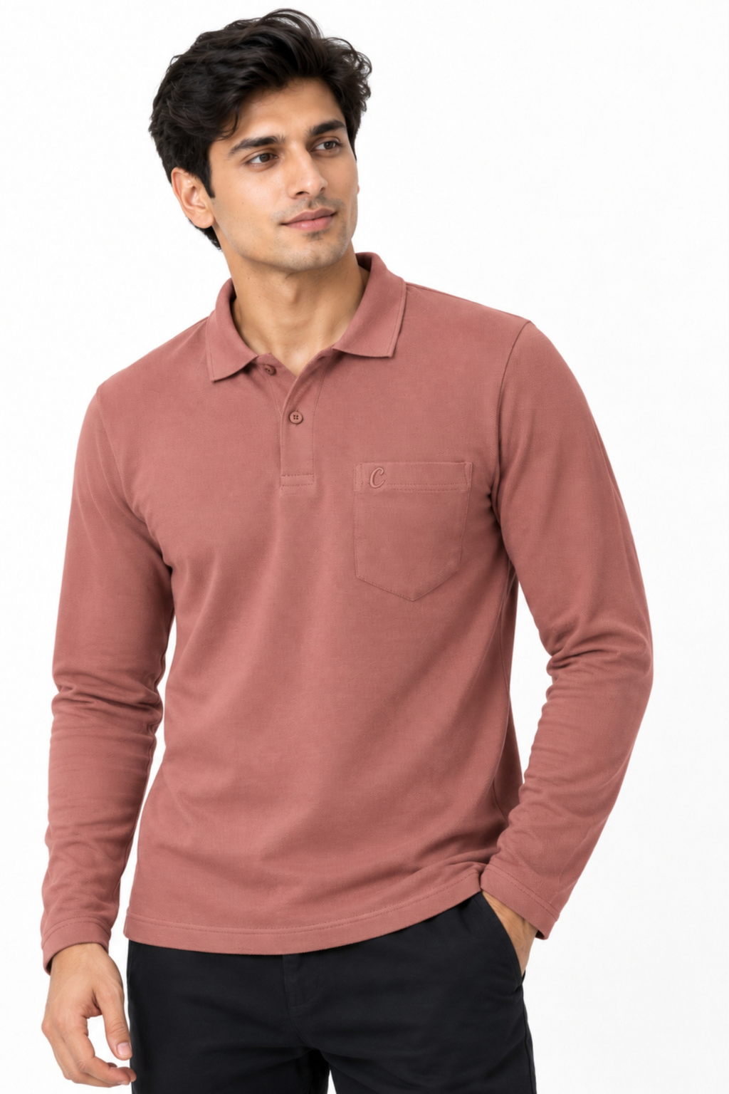 Men's Matty Polo T-Shirt For Men with Pocket | Regular Fit | Full Sleeve Casual T-Shirt For Men