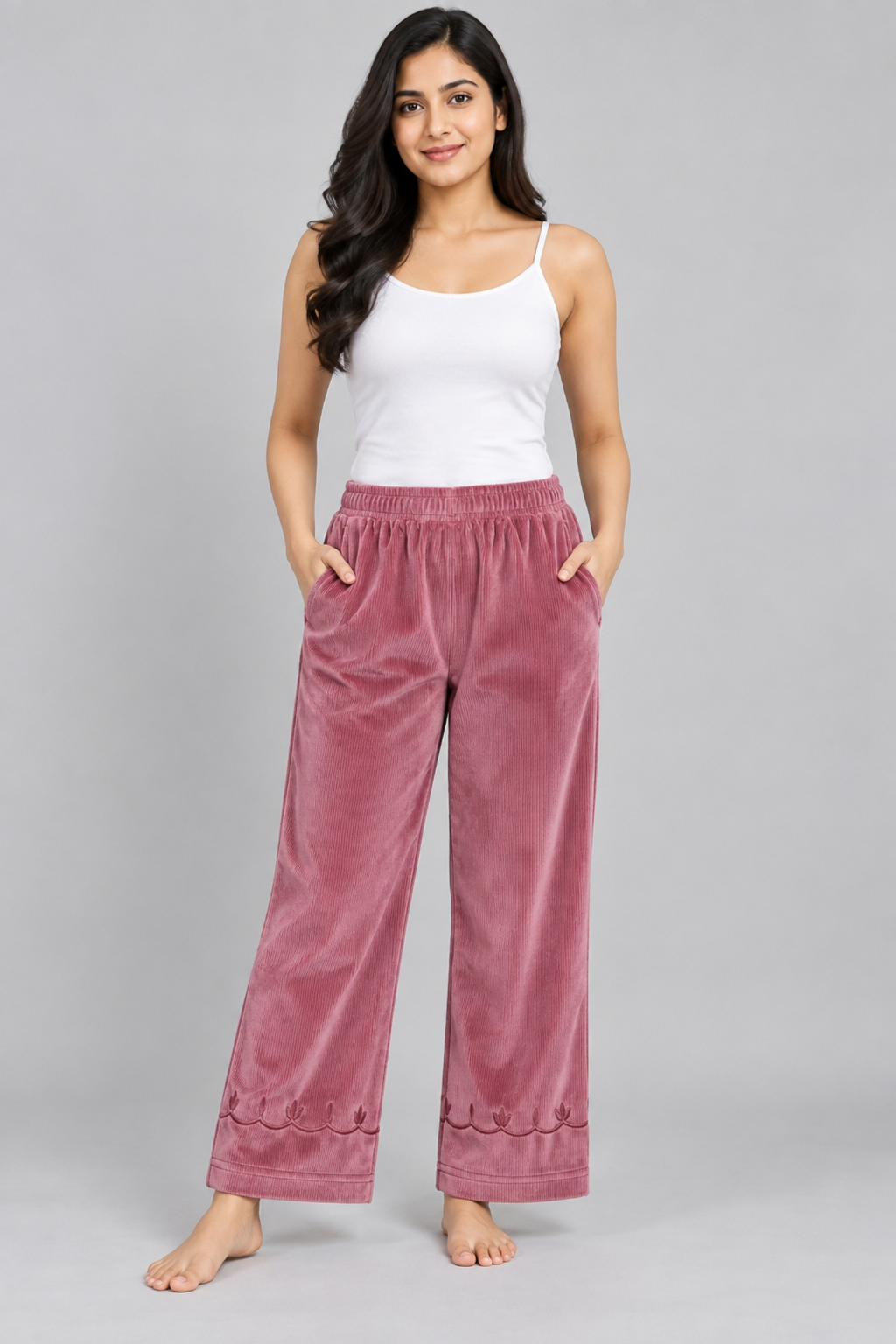 Women’s Jacquard Super Soft Lining Embroidered Pajama