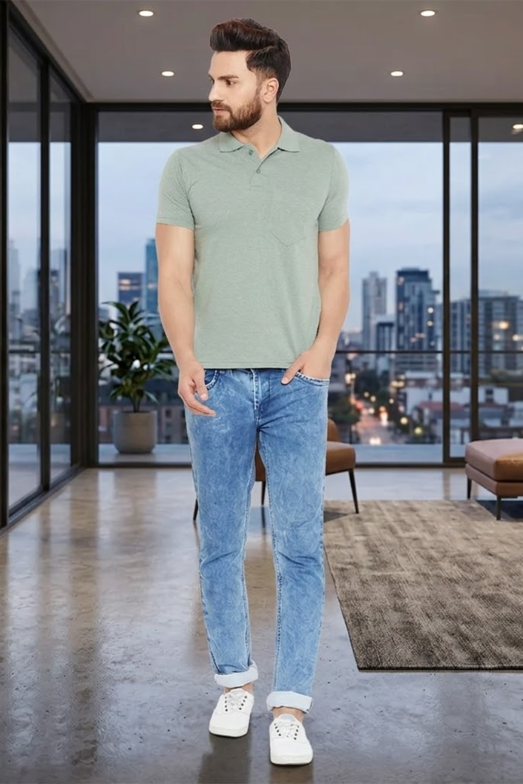 Camey Men's Graphic Tees – Strong Prints, Soft Cotton| Mens Half Sleeve Plain Polo Tshirt