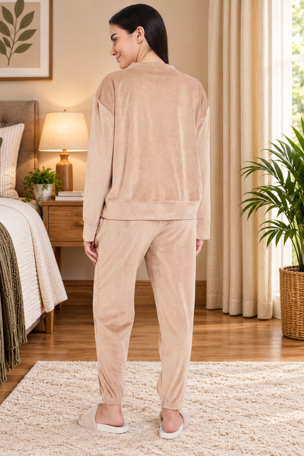 Women Winter Night Suit Full Sleeve Top and Jogger With 2 side pockets
