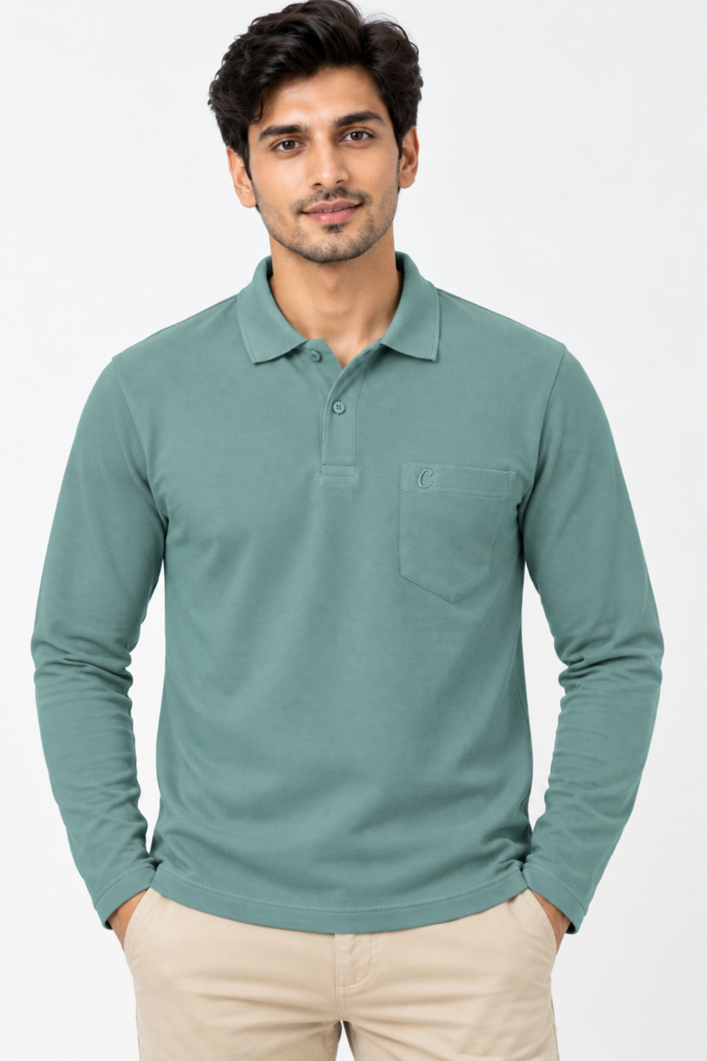 Men's Matty Polo T-Shirt For Men with Pocket | Regular Fit | Full Sleeve Casual T-Shirt For Men