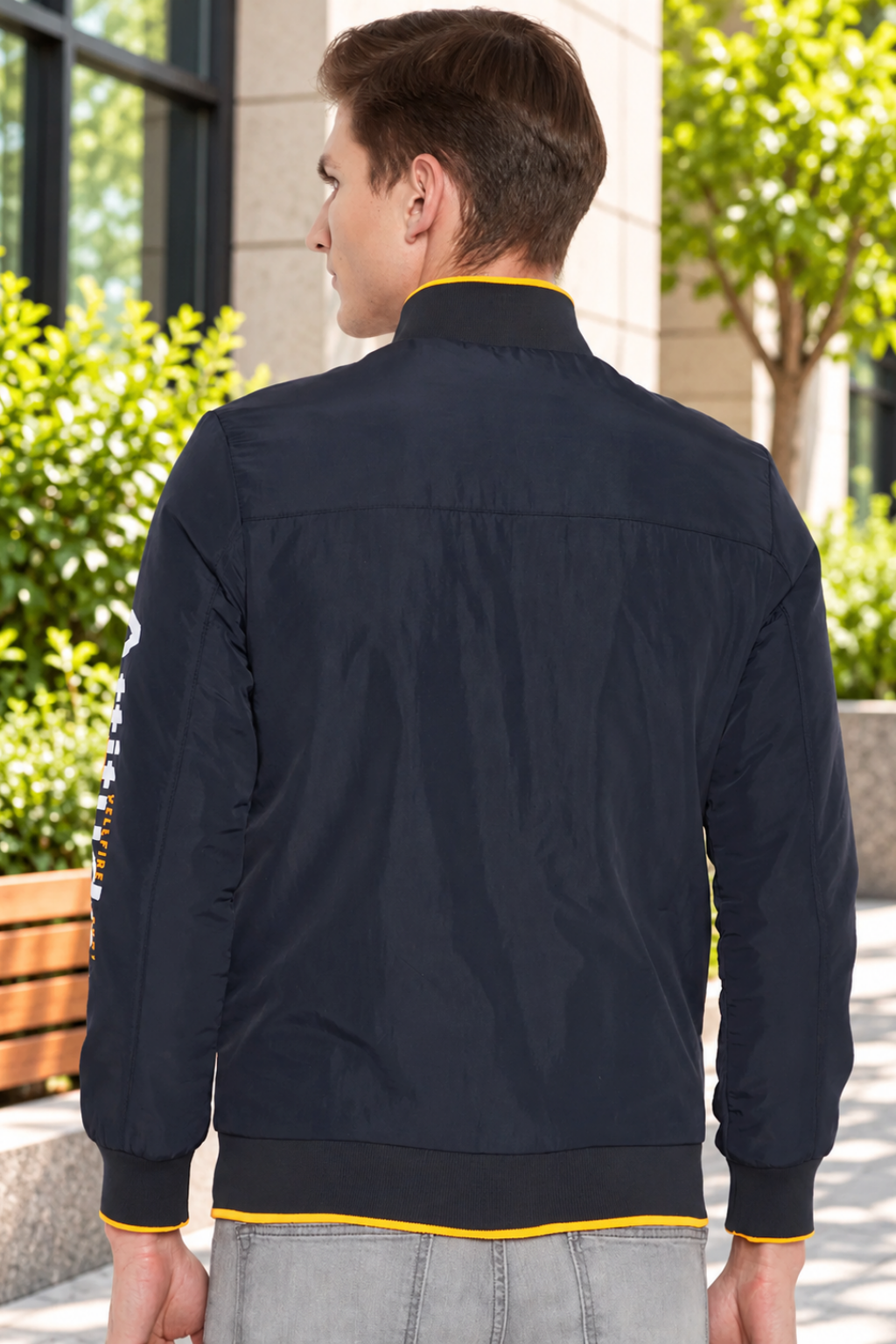 Mens Black Full Sleeve Zipper Jacket