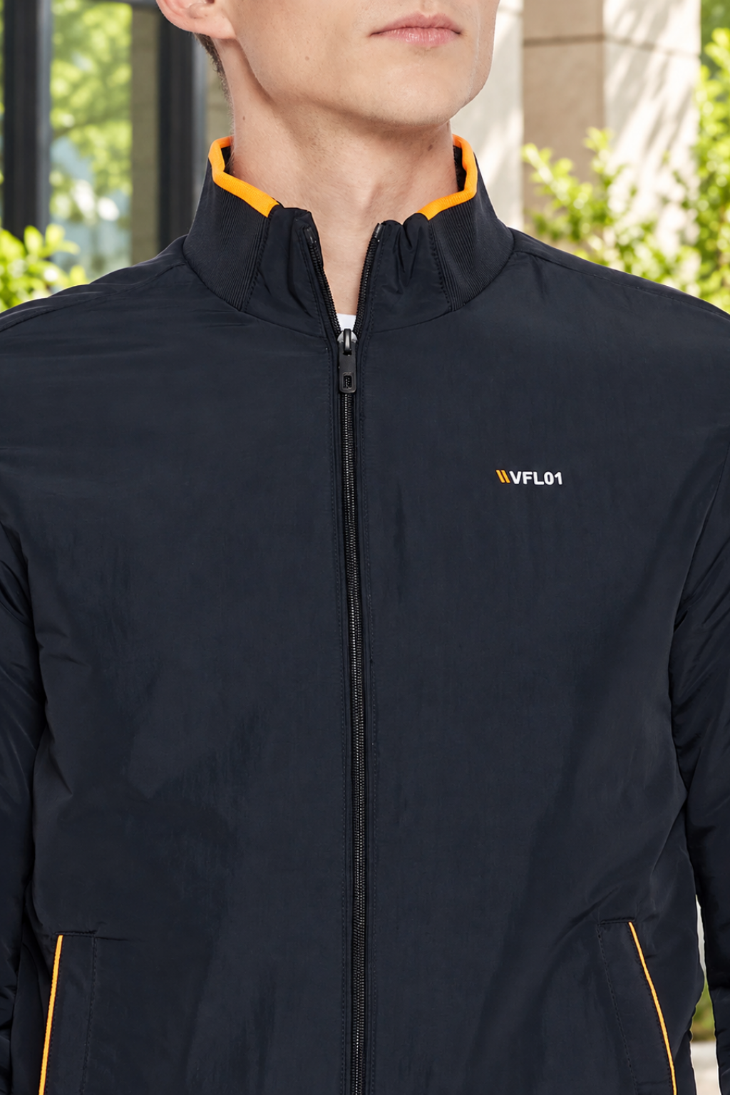 Mens Black Full Sleeve Zipper Jacket