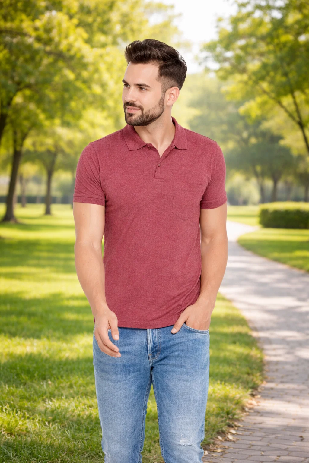 Camey Round Neck T-Shirts – Best Casual Wear for Men | Mens Half Sleeve Plain Polo Tshirt