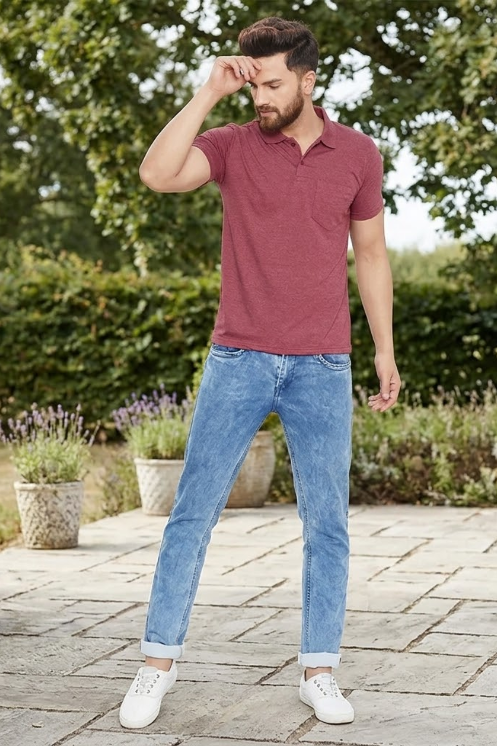 Camey Round Neck T-Shirts – Best Casual Wear for Men | Mens Half Sleeve Plain Polo Tshirt