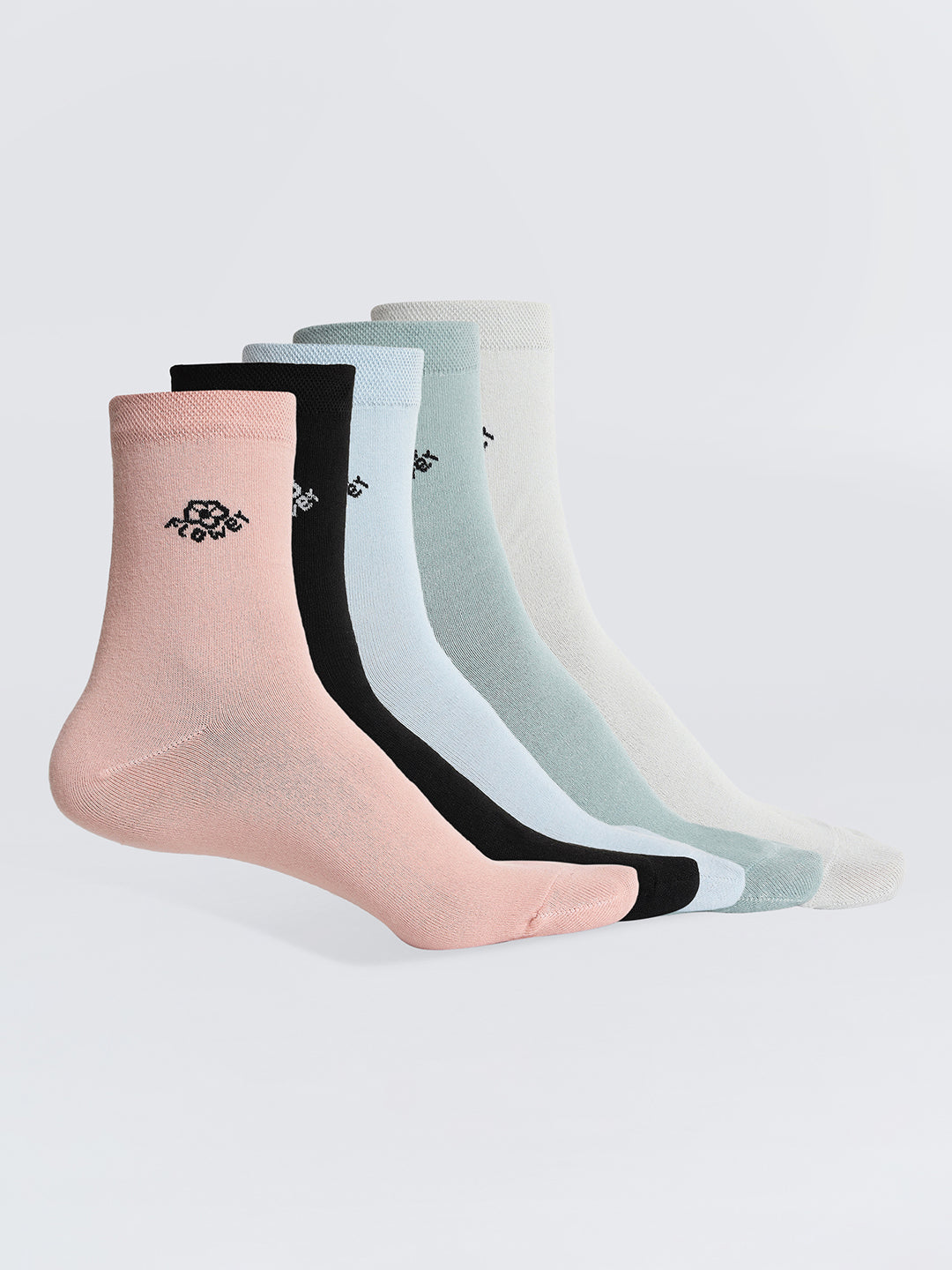 Camey Ladies Low Cut Socks – Soft & Easy All-Day Wear | Women Solid & Striped Ankle Socks, Pack of 5, Multi-Colours