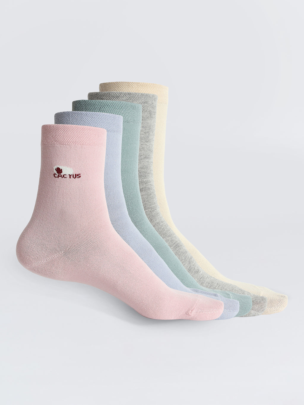 Camey Ladies Socks – Soft, Breathable & Stylish for Women | Women Solid & Striped Ankle Socks, Pack of 5, Multi-Colours