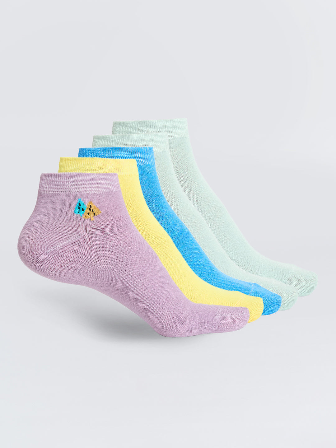 Shop Camey Ladies Socks Online – Soft & Skin-Friendly | Women's Snicker Socks, Pack of 5, Multicolours