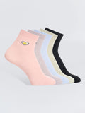 Buy Camey Cotton Socks – Best for Work, Casual & Gym | Women Solid & Striped Ankle Socks, Pack of 5, Multi-Colours