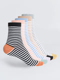 Buy Camey Cotton Socks – Best for Work, Casual & Gym | Women Solid & Striped Ankle Socks, Pack of 5, Multi-Colours