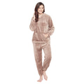 Women's Winter Full Sleeve Top and Pajama Pants Regular Fit Night Suit Hooded Top and Pyjama Set Ladies Night Dress