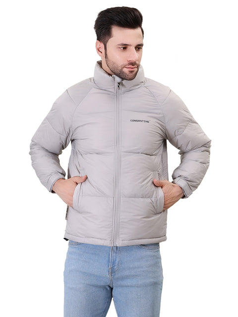 Men's Stand Collar Puffer Jacket for winter