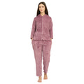 Women's Winter Full Sleeve Jacquard Zipper Hoody Nightsuit