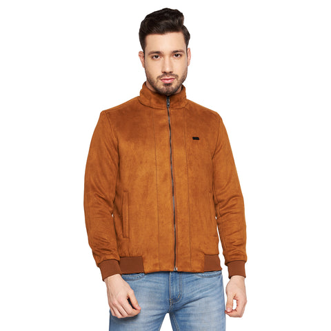 Men's Regular Fit Bomber Jacket For Winter Wear