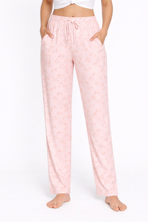 Camey Women's Printed Pyjama Pants, Floral Pattern, Sleepwear