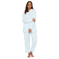 Women's Embossed Full Sleeve Hooded Top and Pajama Pants with Pockets