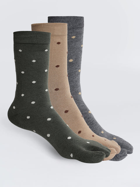 Thumb Socks, 3 Pairs, Comfortable Cotton Blend