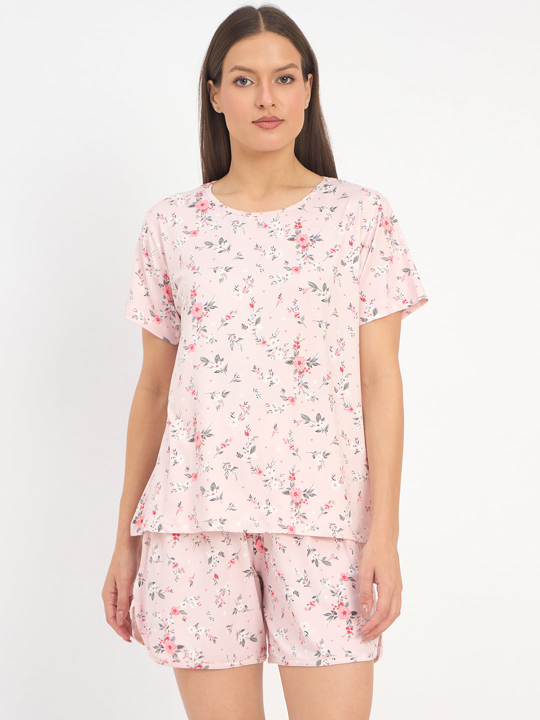 Buy Camey Short Set for Ladies – Trendy Co-ord Sets Online | Women's Printed Loungewear Set, Pink