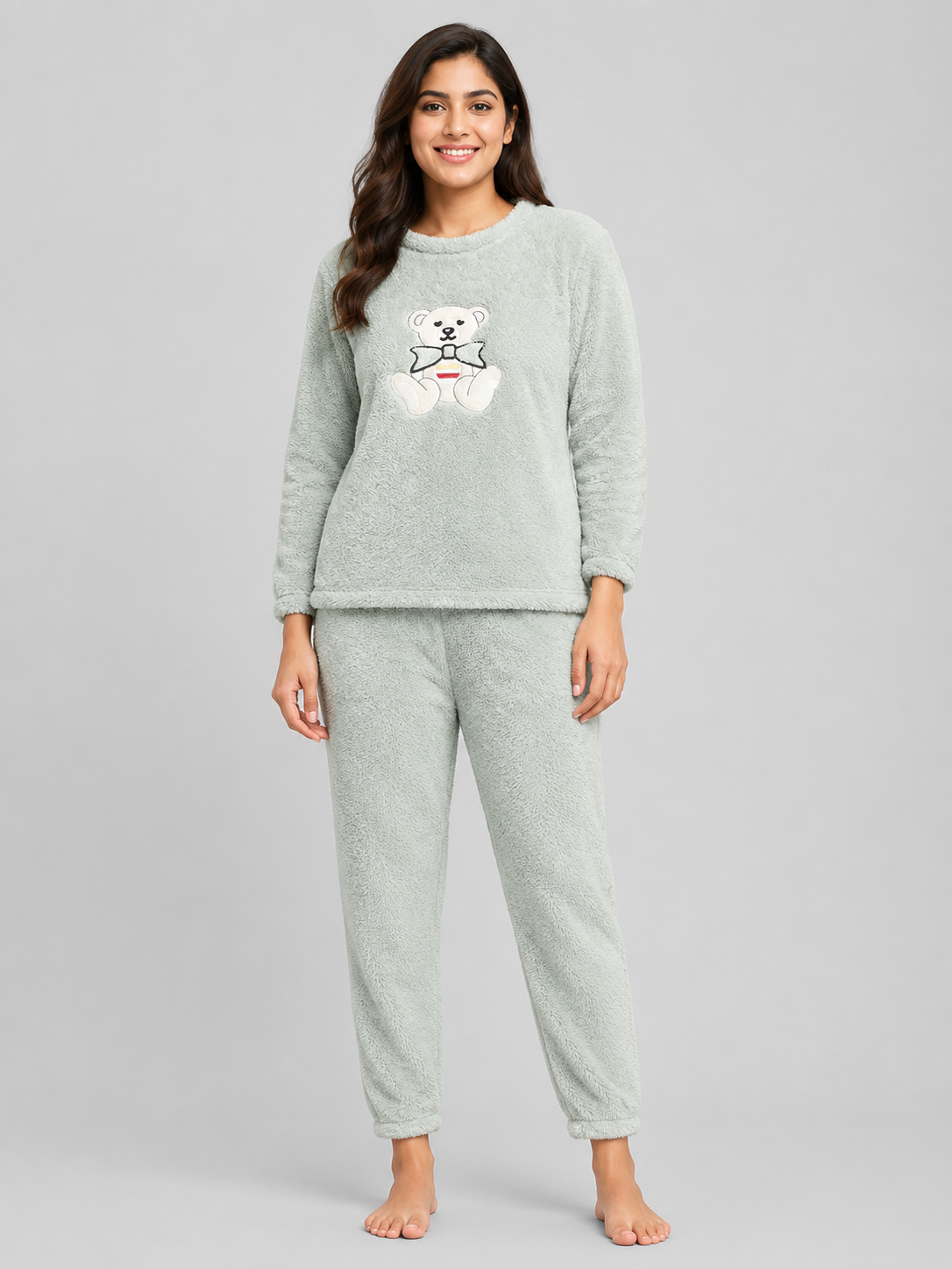 Camey Women Printed Winter Full Sleeve Top and Pajama Set