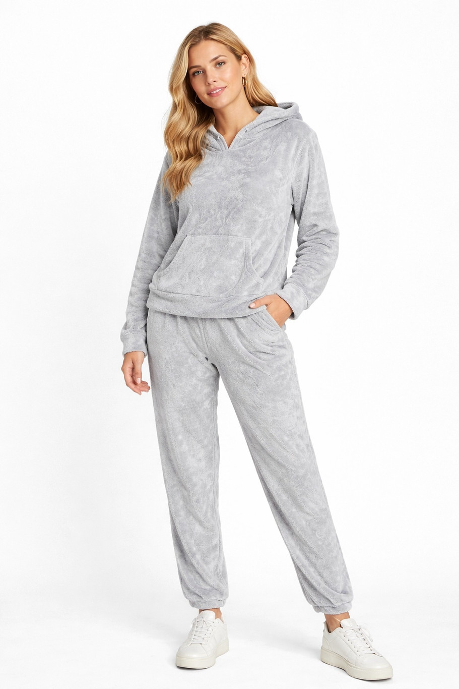 Camey Comfortable Women Winter Night Suit Set with Pocket