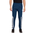 Men Striped Running Track Pants with Zipper Pocket