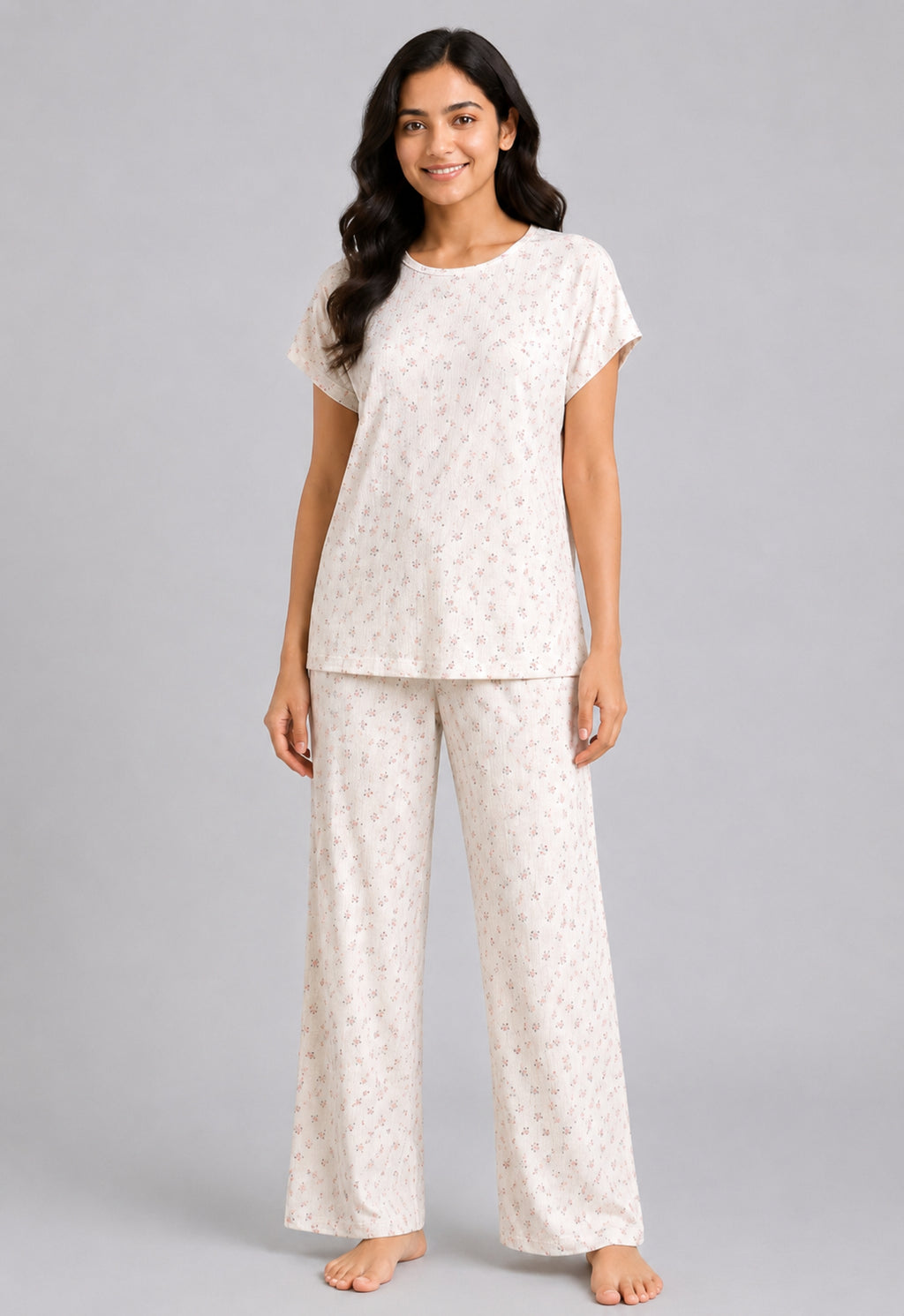 Women Night Suit Set | Soft & Breathable Sleepwear for Women | Half Sleeve Top with Full Length Pyjama