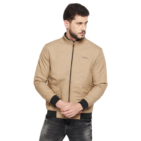 Men's Regular Fit Bomber Jacket For Winter Wear