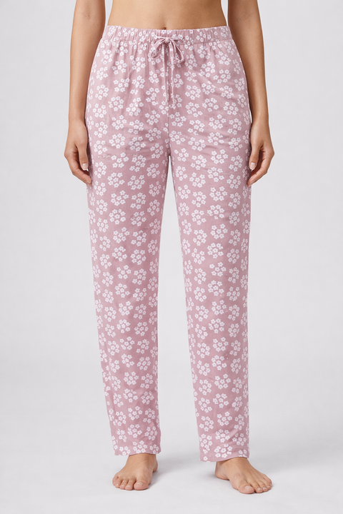 Camey Women's Printed Pyjama Pants, Floral Pattern, Sleepwear