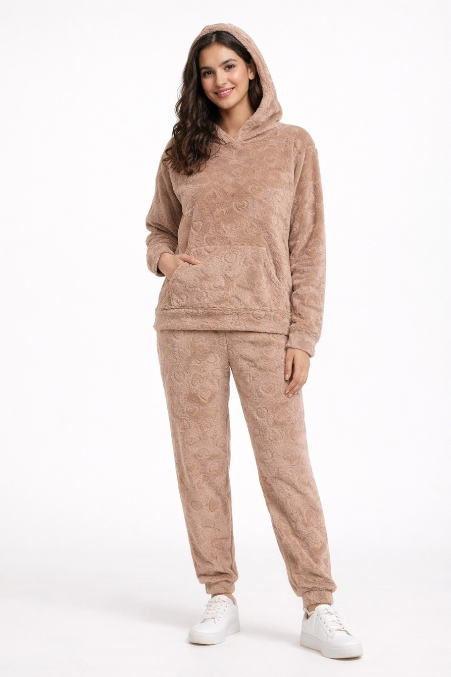 Camey Comfortable Women Winter Night Suit Set with Pocket
