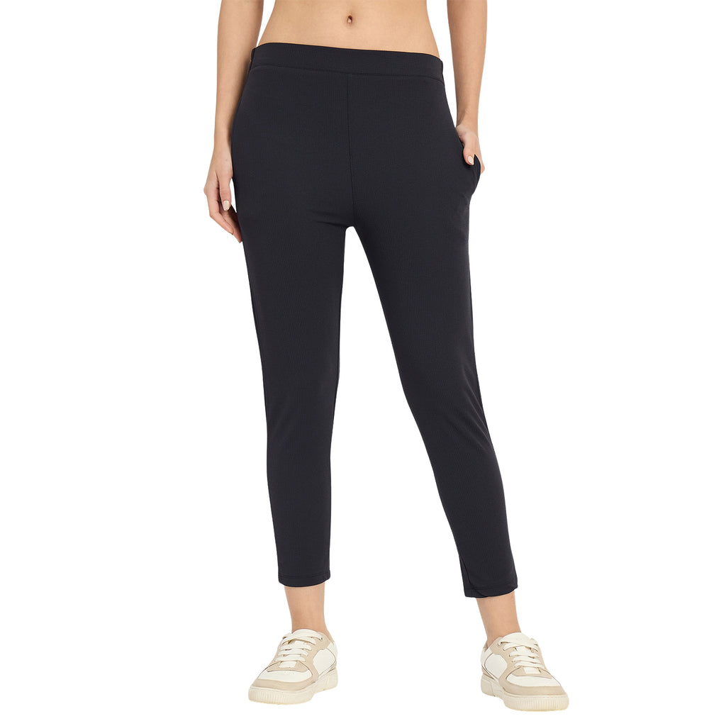 Women Narrow Pant, Navy Blue