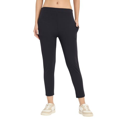 Women Narrow Pant, Navy Blue
