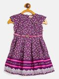 Girls' Floral Print Cotton Dress