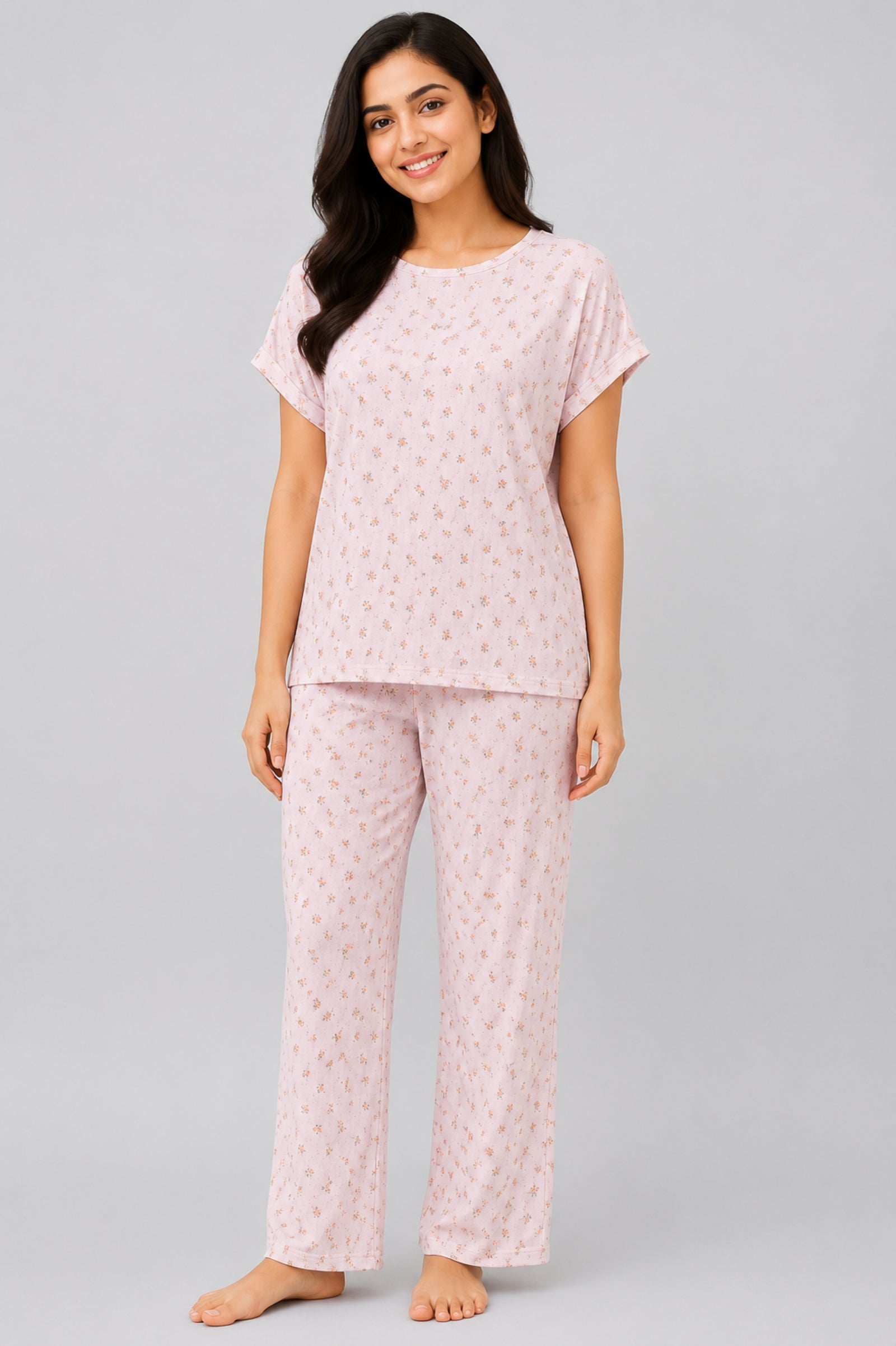 Women Night Suit Set | Soft & Breathable Sleepwear for Women | Half Sleeve Top with Full Length Pyjama