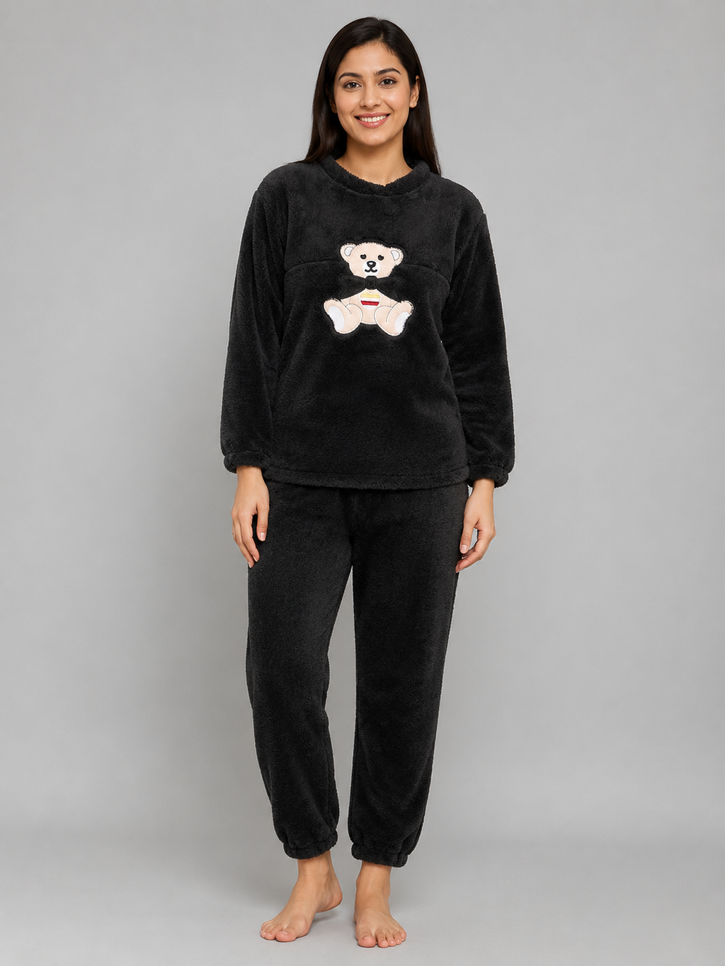 Camey Women Printed Winter Full Sleeve Top and Pajama Set
