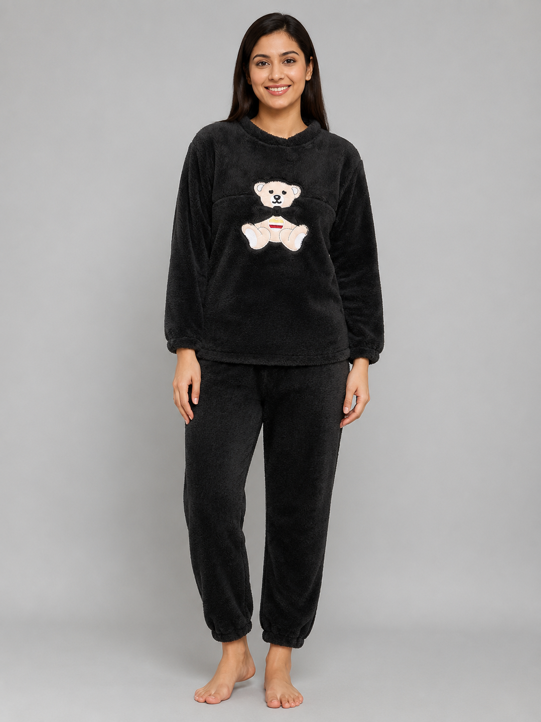 Camey Women Printed Winter Full Sleeve Top and Pajama Set