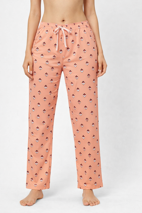 Camey Women's Printed Pyjama Pants, Floral Pattern, Sleepwear