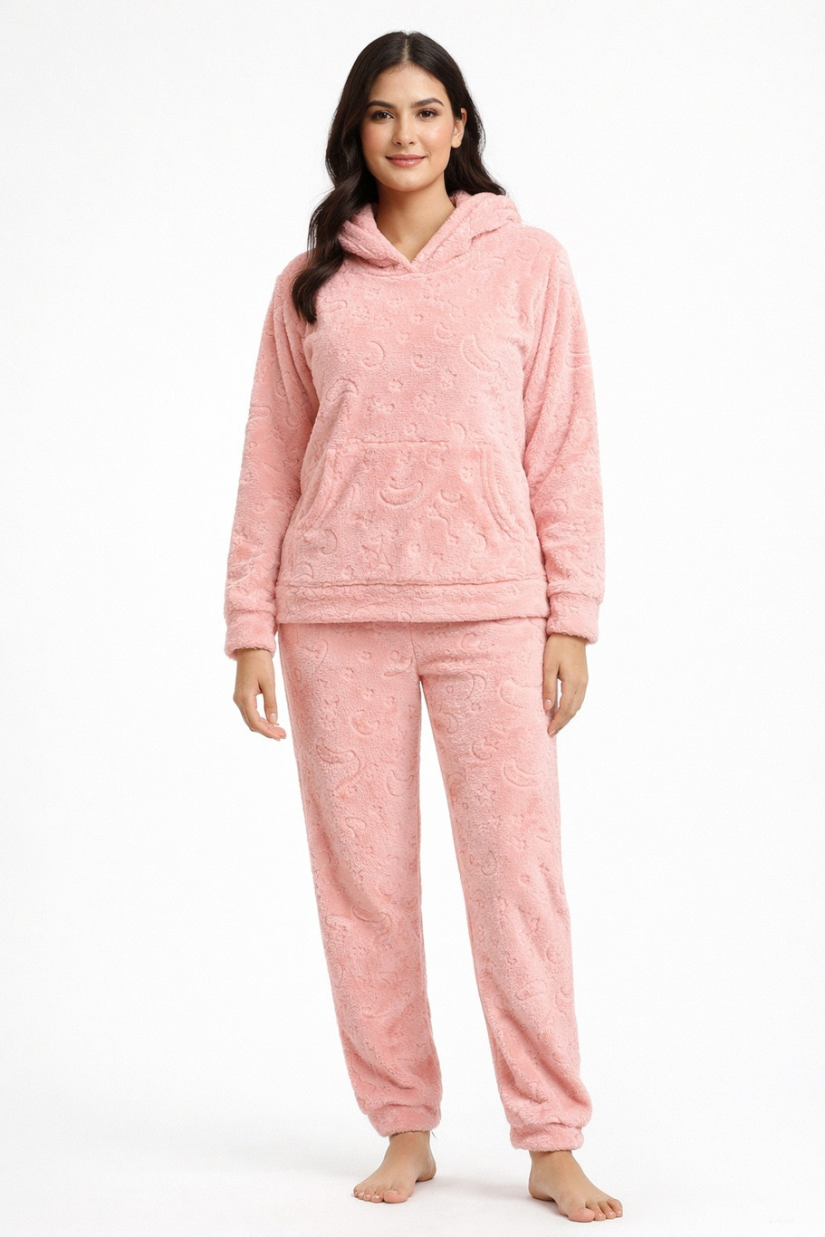 Camey Comfortable Women Winter Night Suit Set with Pocket