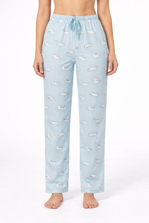 Camey Women's Printed Pyjama Pants, Floral Pattern, Sleepwear