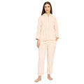 Women's Winter Full Sleeve Jacquard Zipper Hoody Nightsuit