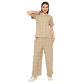 Beige Night Suit Set for Women