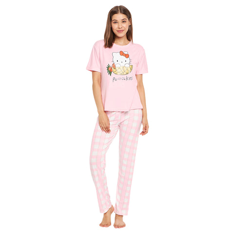 Women Half Sleeve Printed Nightsuit
