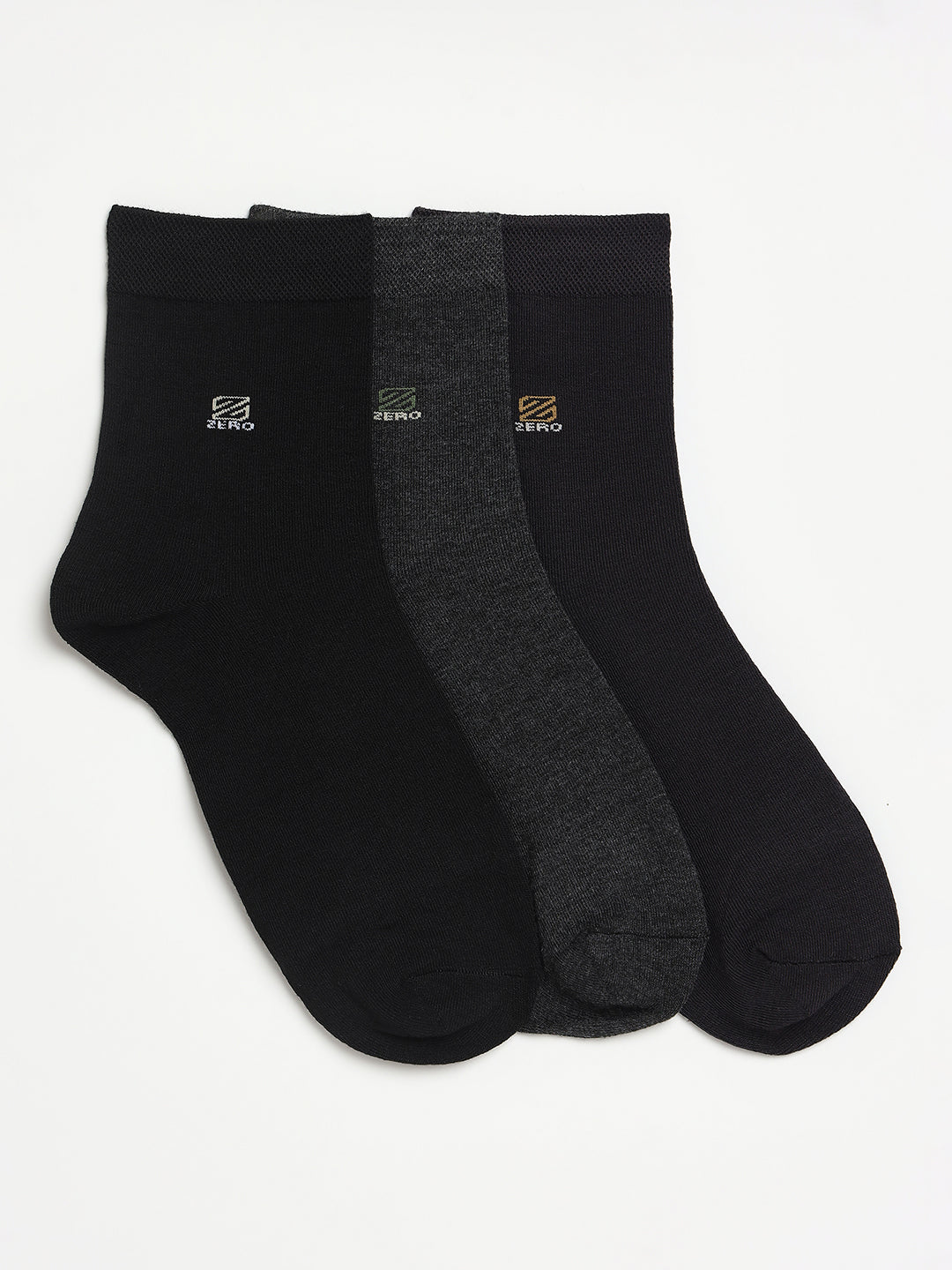 Men's Ankle Socks, Pack of 3, Assorted Colors