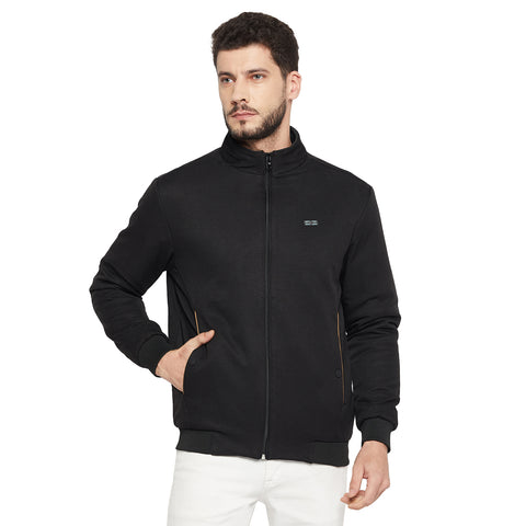 Men's Regular Fit Bomber Jacket For Winter Wear
