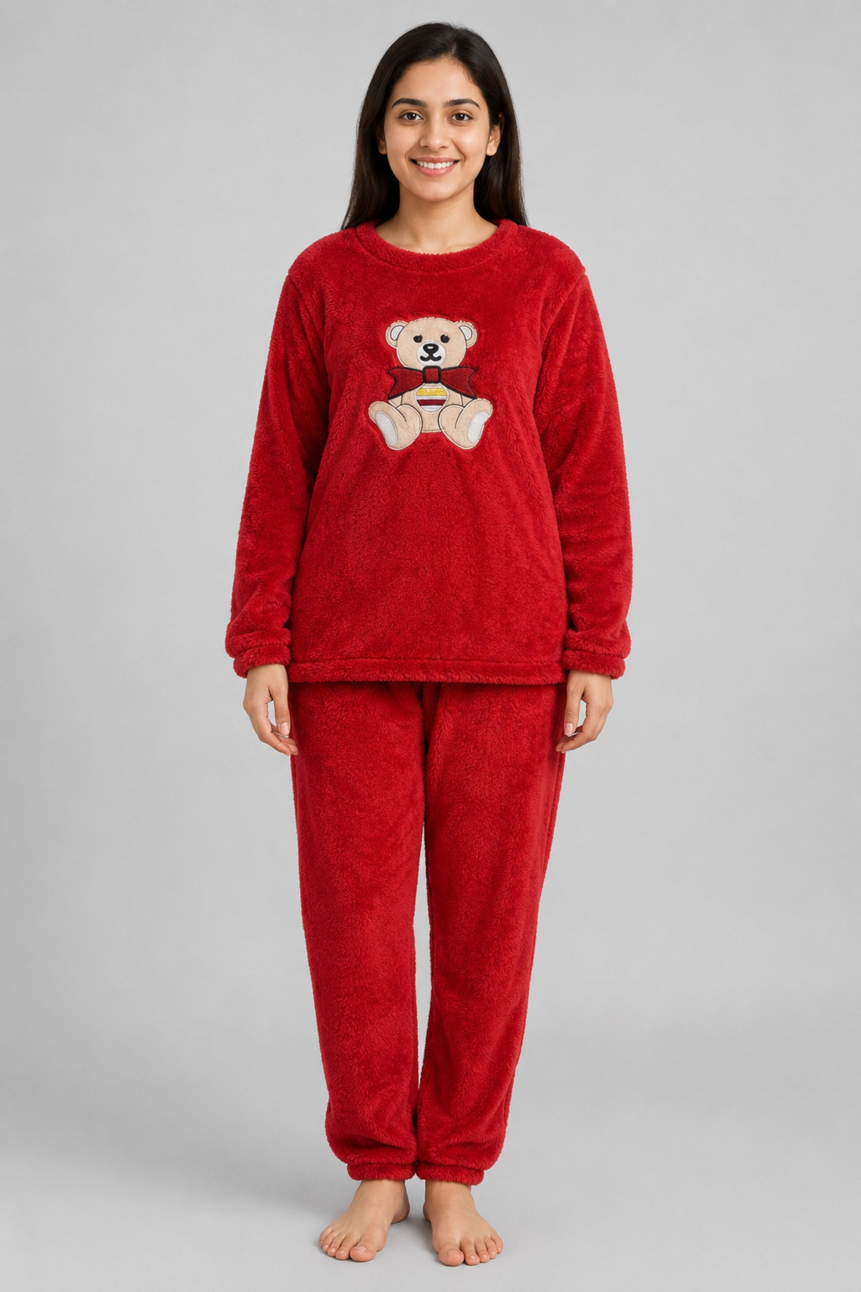 Camey Women Printed Winter Full Sleeve Top and Pajama Set