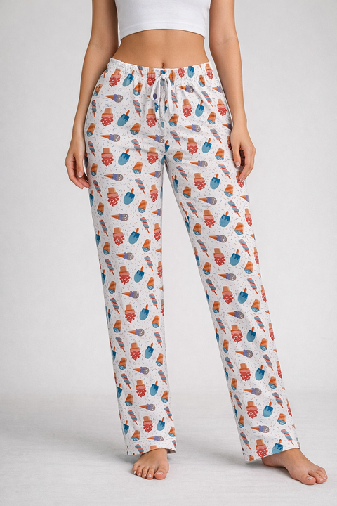 Camey Women's Printed Pyjama Pants, Floral Pattern, Sleepwear