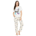 Women's Printed Pyjama Set, Short Sleeve T-Shirt and Trousers, women nightsuit, Loungewear Set