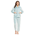 Women's Winter Full Sleeve Top and Pajama Pants Regular Fit Night Suit Collar Top and Pyjama Set Ladies Night Dress