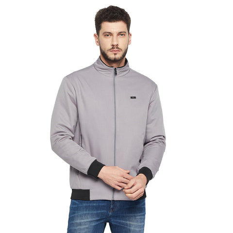 Men's Regular Fit Bomber Jacket For Winter Wear